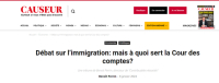 Débat sur l’immigration: mais à quoi sert la Cour des comptes? [Tribune de Benoît Perin dans Causeur]