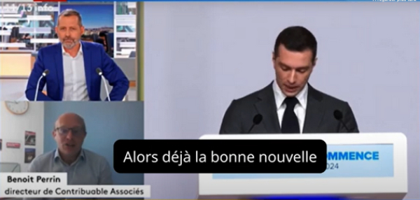 Législatives. France Info sollicite l&#039;avis de Contribuables Associés sur le programme du RN